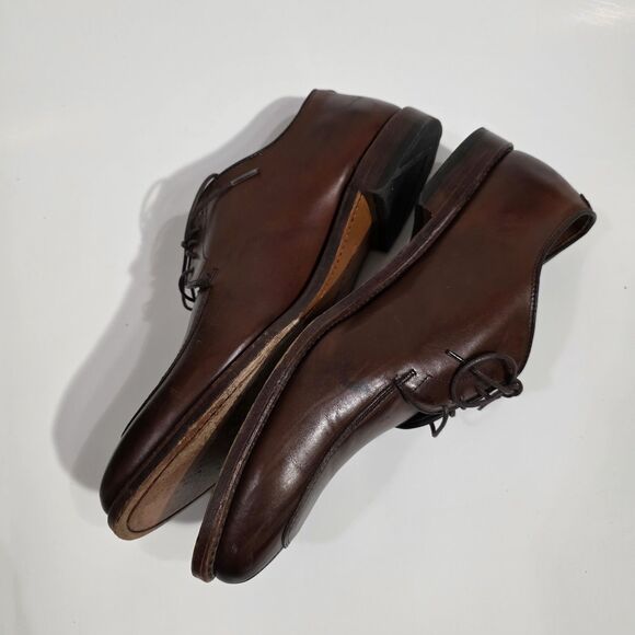 Allen Edmonds Mens Delray Derby Split toe Brown Dressed Shoes Sz 11.5 D main image 11